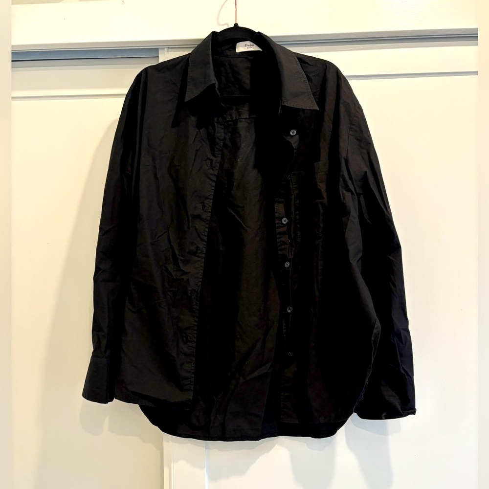 The Frankie Shop Black Button-Down Shirt